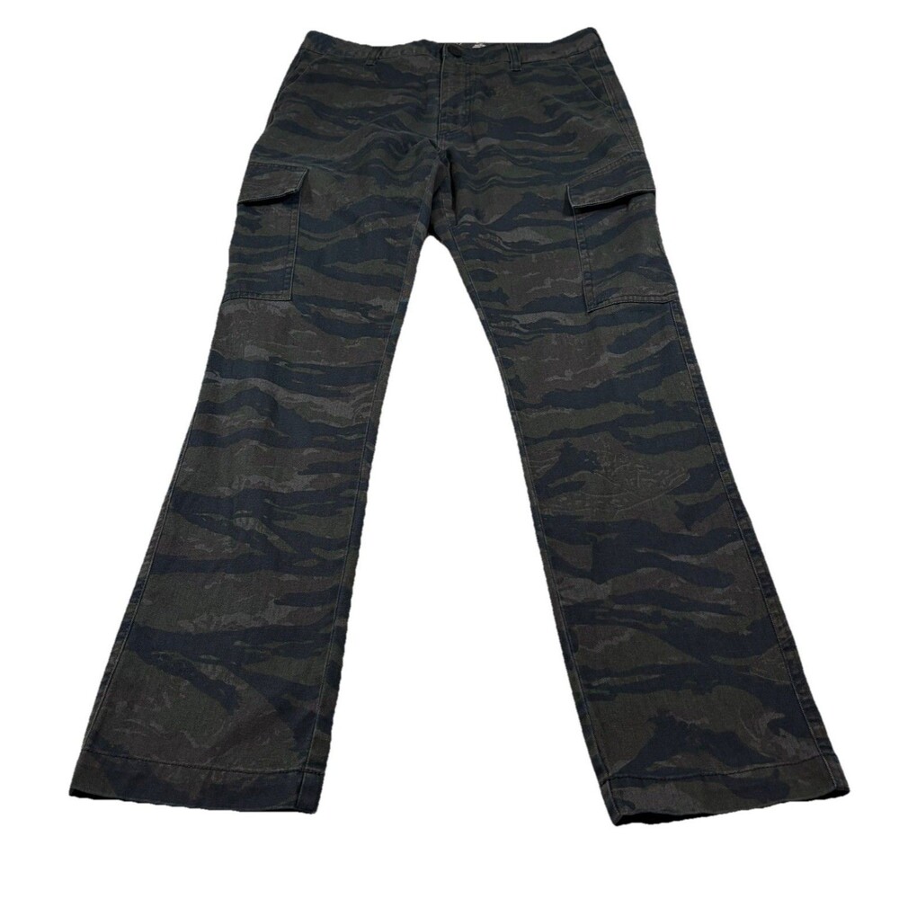 Salty Crew Camo Pants Mens 30 Green Black Stretch Chino Surf Skate Outdoor - Picture 3 of 15